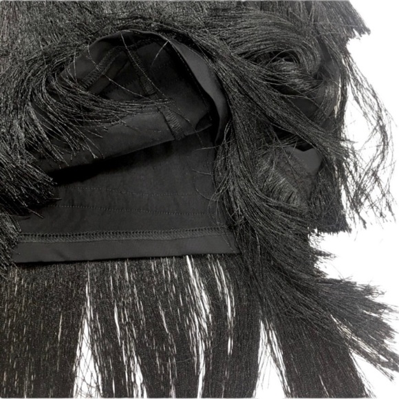 NASTY Gal Full Fringe Sway of Life Flowy Mini Dress in Black Size M - Picture 7 of 8